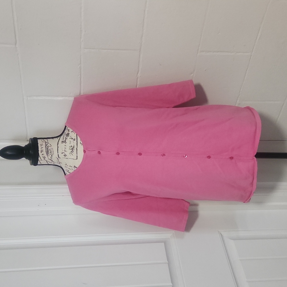 🍼BOGO Free!!🍼 Liz Lange Maternity Pink Cardigan With Half Sleeve Size Large